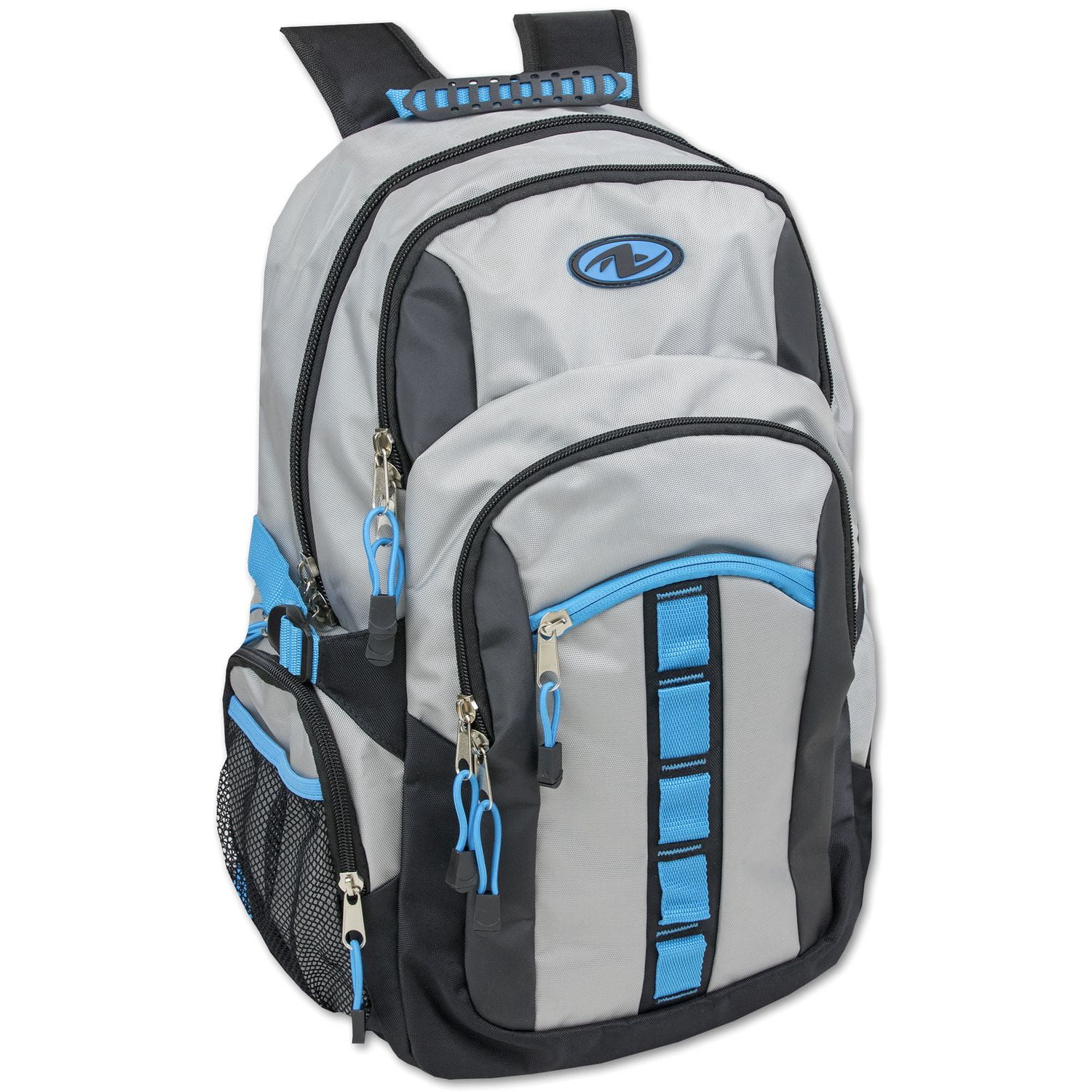 Athletic Works Deluxe Backpack with Large Zippers, Large Side Pockets