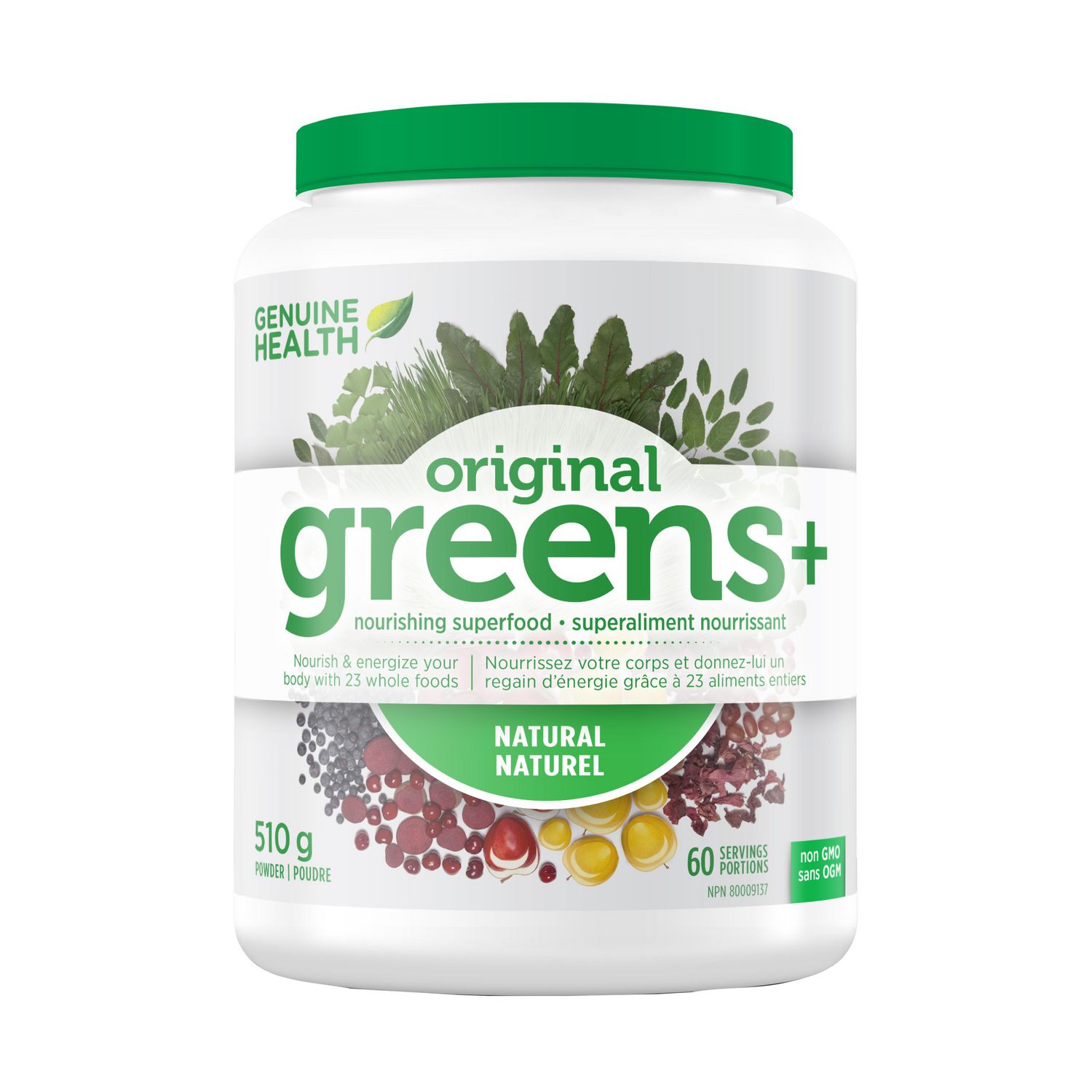 Genuine Health Greens+ Original, Green Superaliment, 510g, 60 Portions  510g, 60 Portions 