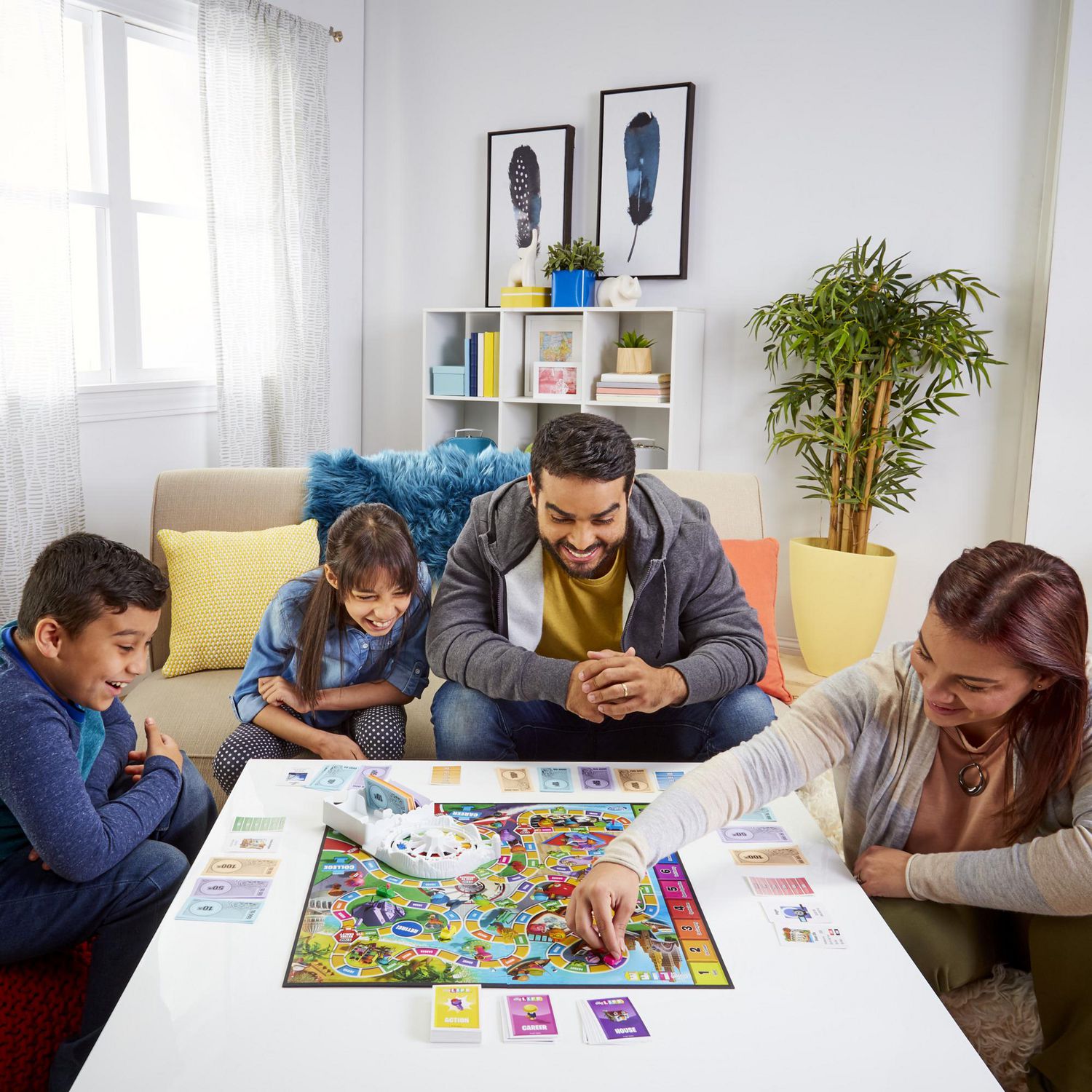 Destins Le jeu de la vie, jeu de plateau pour la famille, 2 à 4 joueurs, jeu  d'intérieur pour enfants, à partir de 8 ans, 6 couleurs de pions À partir de