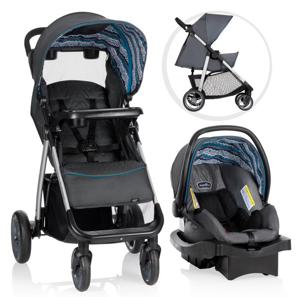 Clover Sport Travel System with LiteMax Infant Car Seat, Evenflo Clover