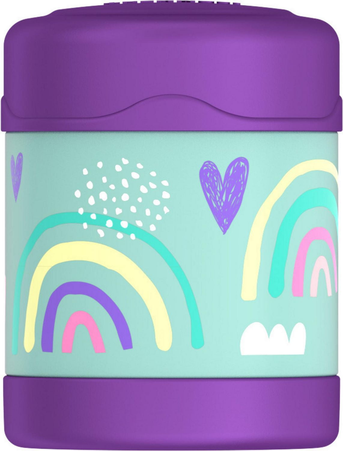 Thermos Funtainer Vacuum Insulated 10 OZ Food Jar, Rainbows, 10 Oz