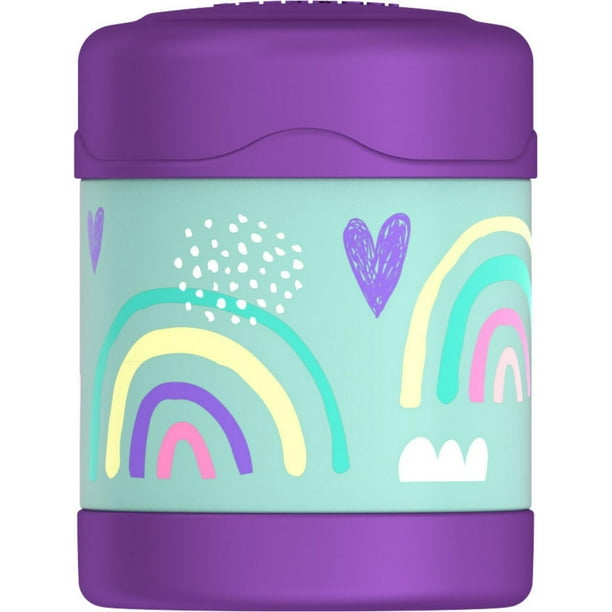 Thermos Funtainer Vacuum Insulated 10 OZ Food Jar, Rainbows, 10 Oz