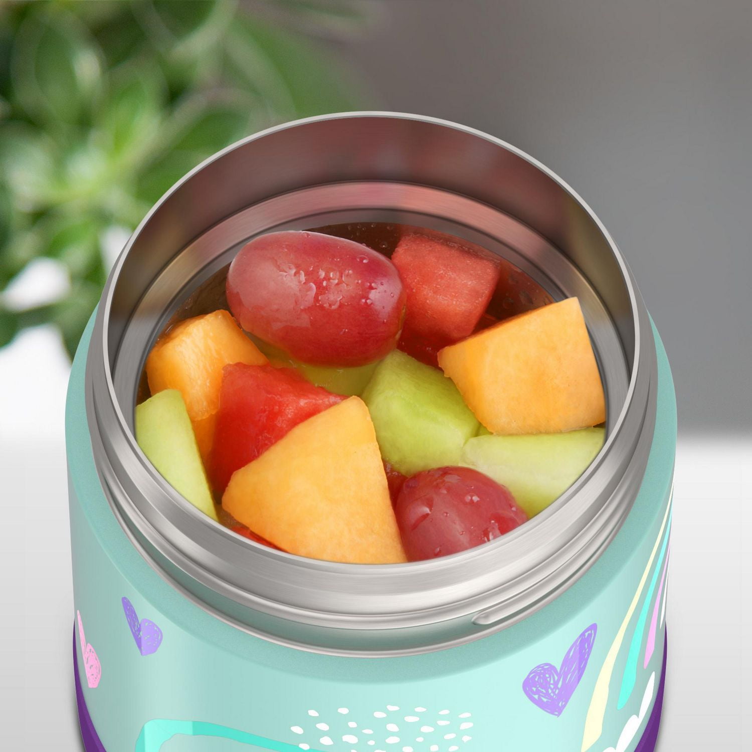 Thermos Funtainer Vacuum Insulated 10 OZ Food Jar, Rainbows, 10 Oz