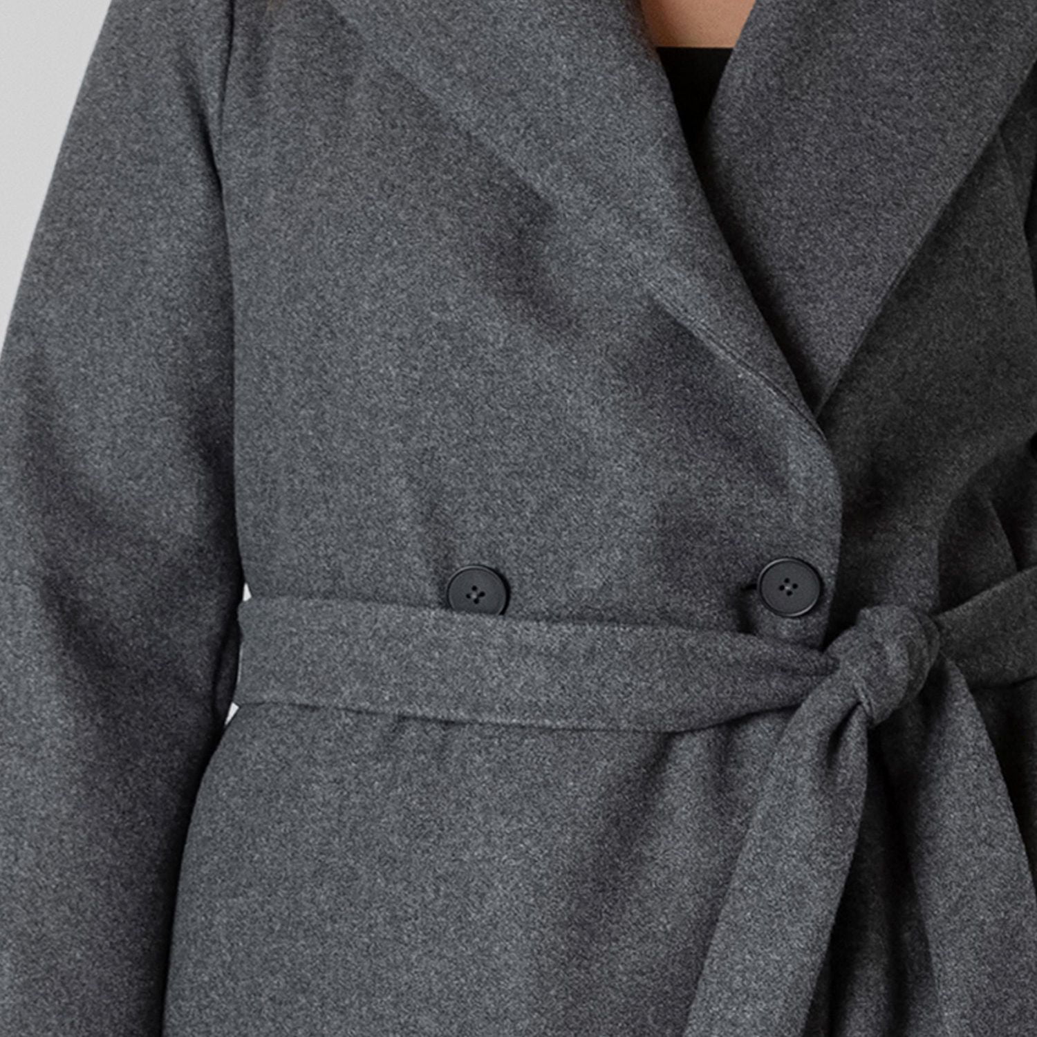 Devoted veste à capuche, manches longues et coupe A-line, avec ceinture