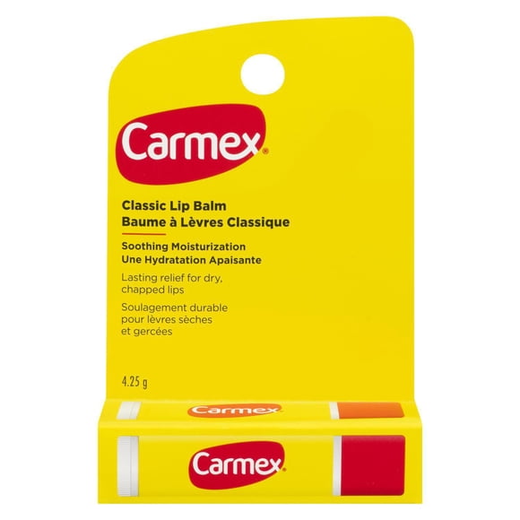 Carmex Classic Lip Balm Stick 4.25g - Lasting relief for dry, chapped lips.