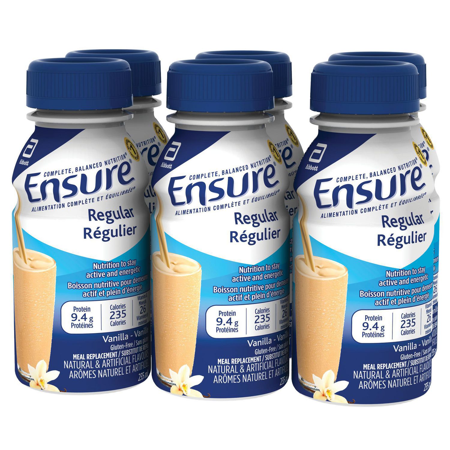 Ensure® Regular, Complete Balanced Nutrition, Vanilla, 6 x 235 mL