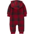 thumbnail image 2 of Carter's Child of Mine Infant Boys' Jumpsuit - Red Check, 2 of 3