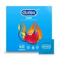 thumbnail image 1 of Durex Love Easy-On Shape Lubricated Condoms, Large Size, Odourless, 40 ct, 1 of 7