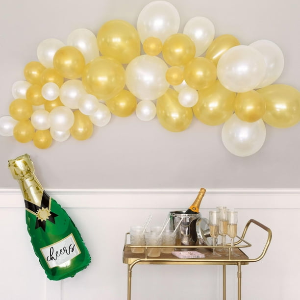 Ballon bouteille de champagne or avec petits ballons – Balloon Expert