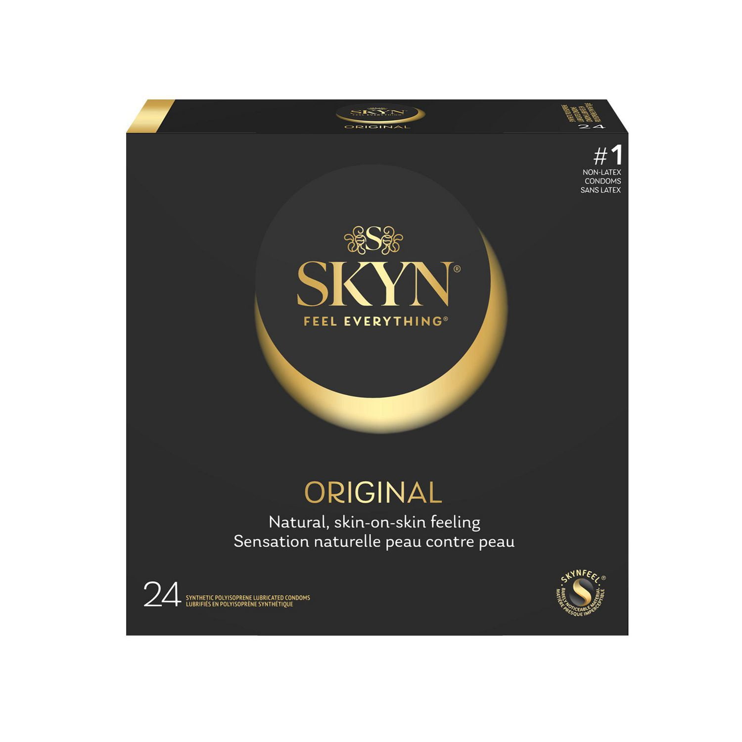 SKYN Original Non-Latex Lubricated Condoms, 24 Count, Original Non-Latex Condoms