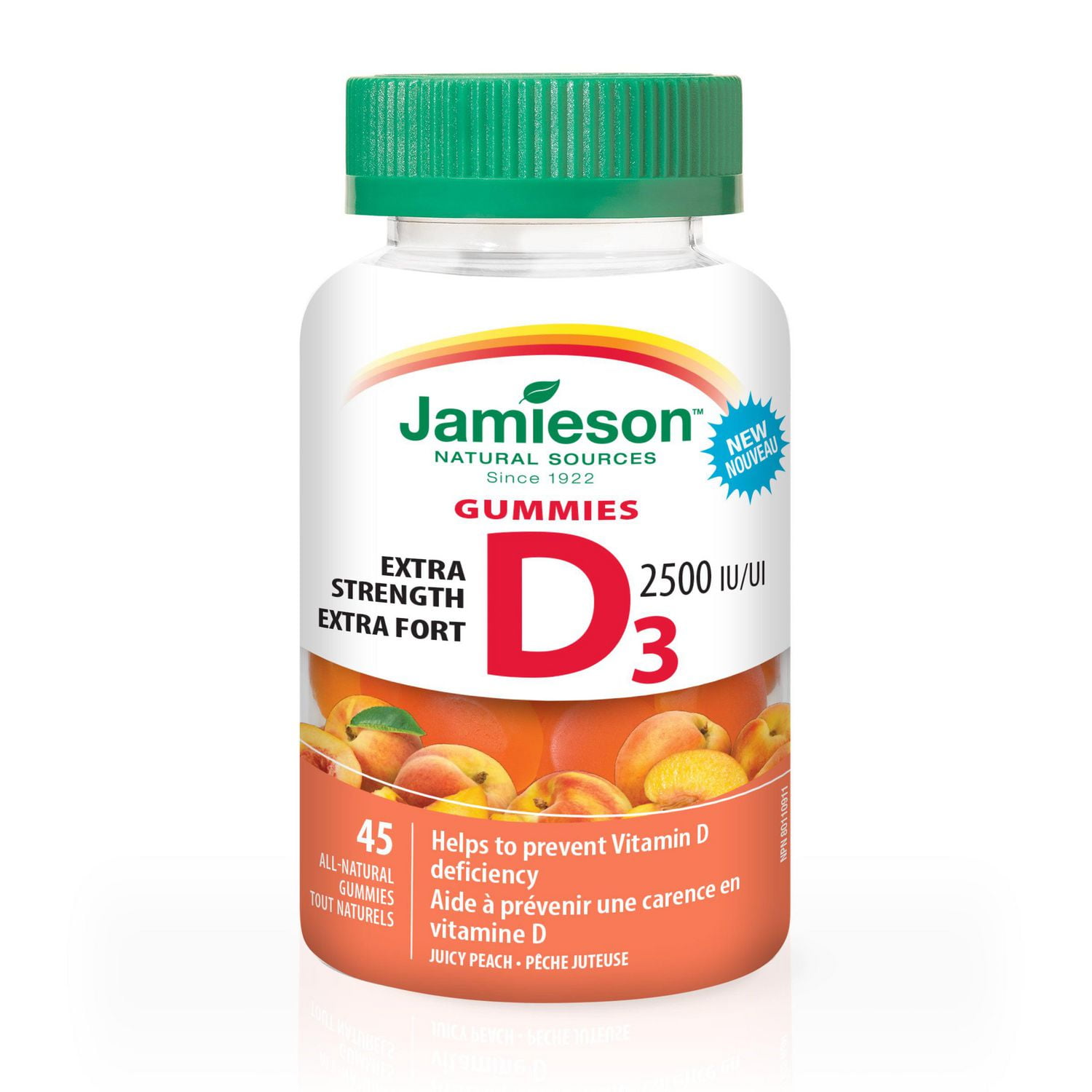 Vitamin D3 Gummies Extra Fort 45 gommes