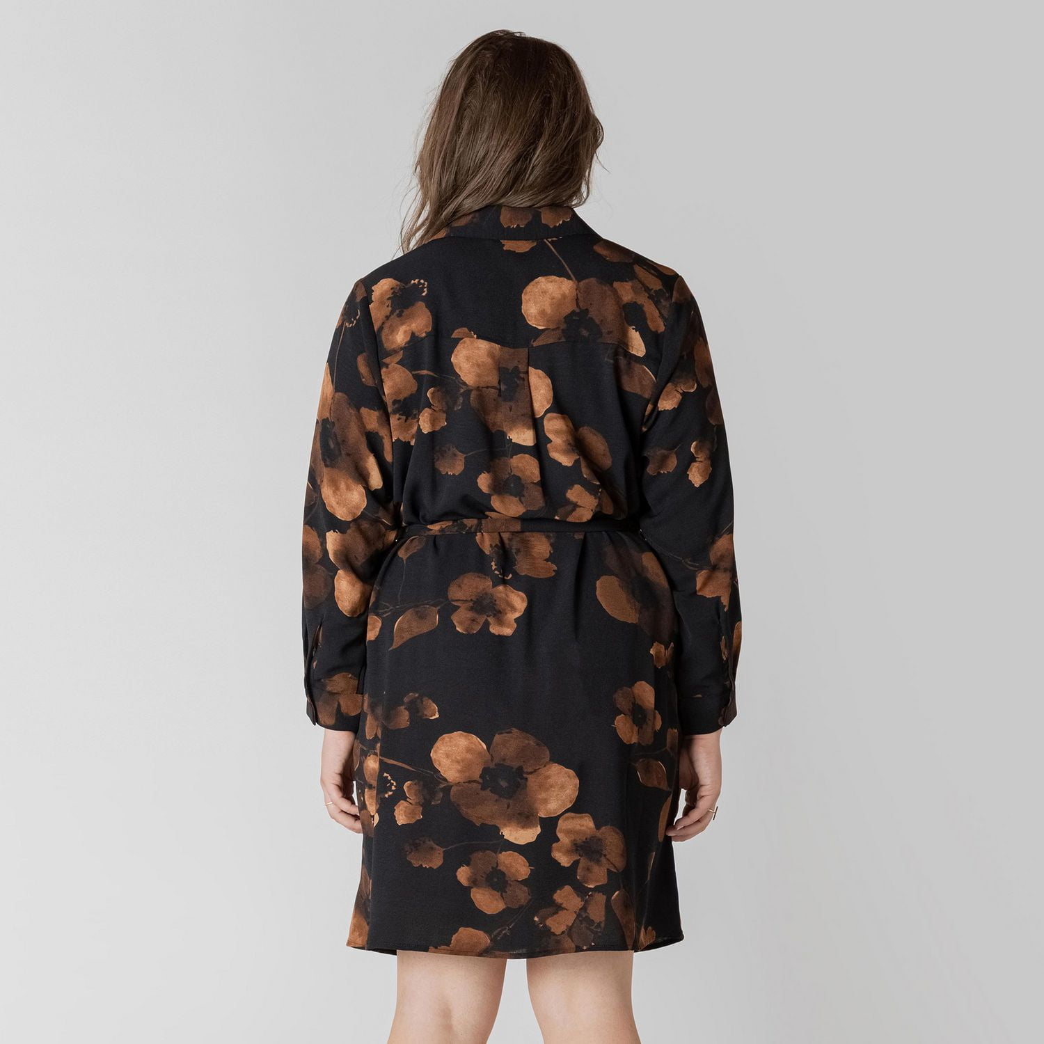 Devoted Robe midi à manches longues et col