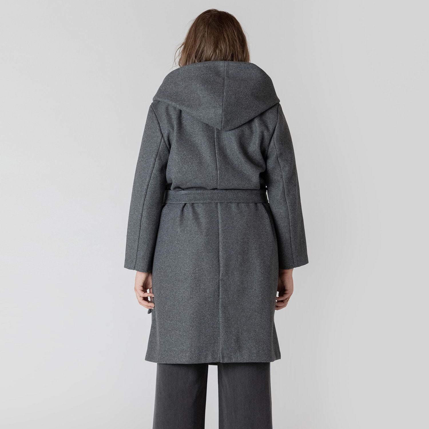 Devoted veste à capuche, manches longues et coupe A-line, avec ceinture