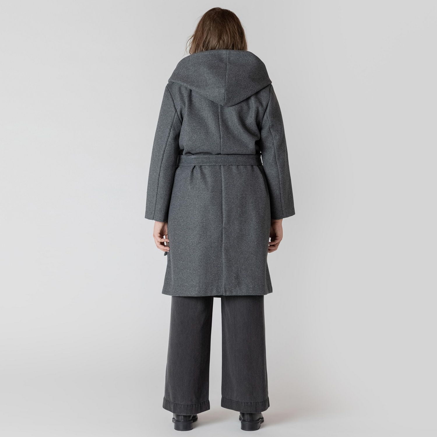 Devoted veste à capuche, manches longues et coupe A-line, avec ceinture