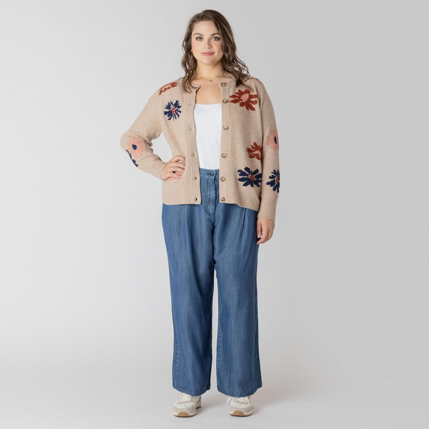 Devoted Long sleeve button up front cardigan