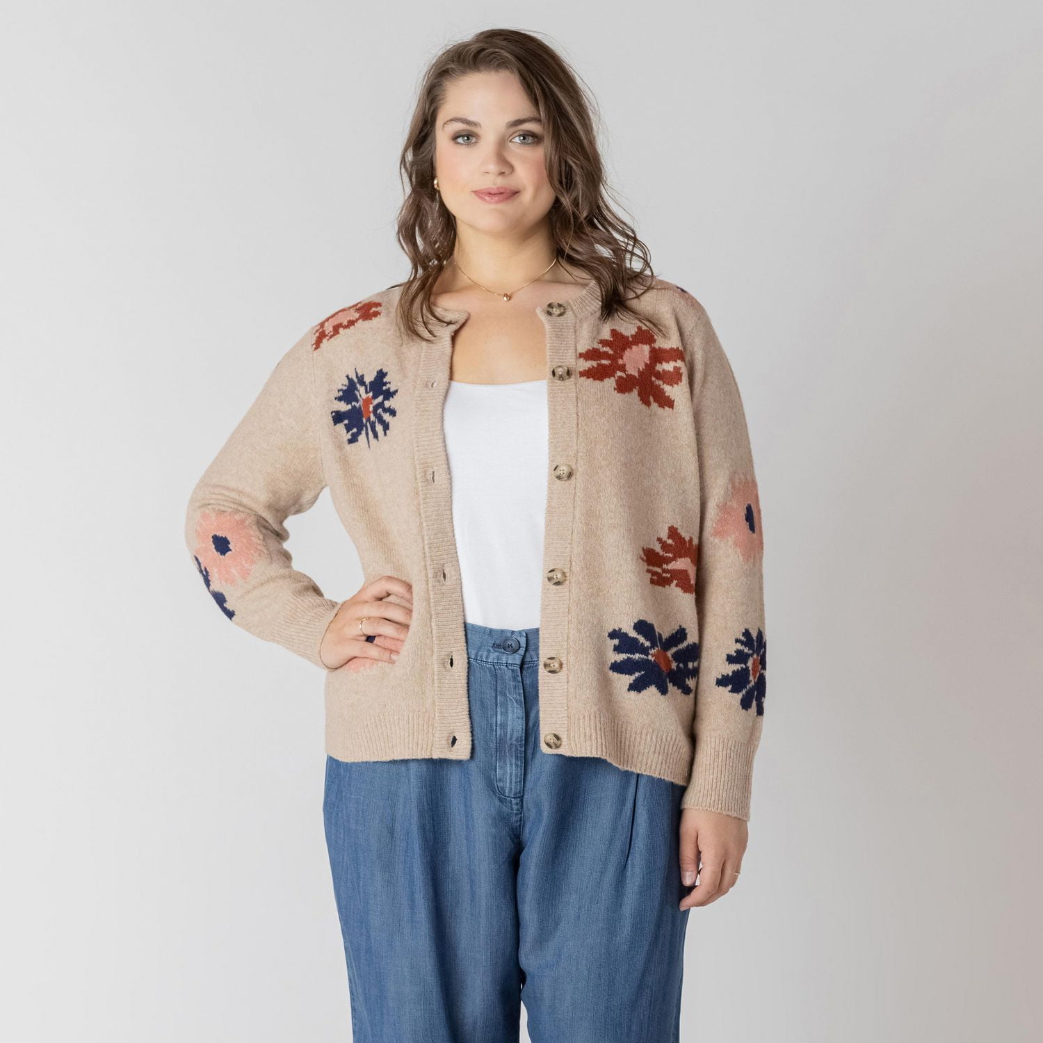 Devoted Long sleeve button up front cardigan