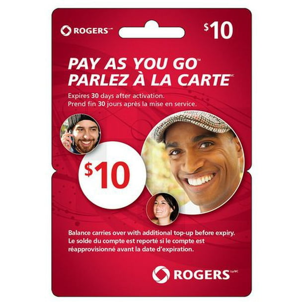 Carte Rogers 10 $