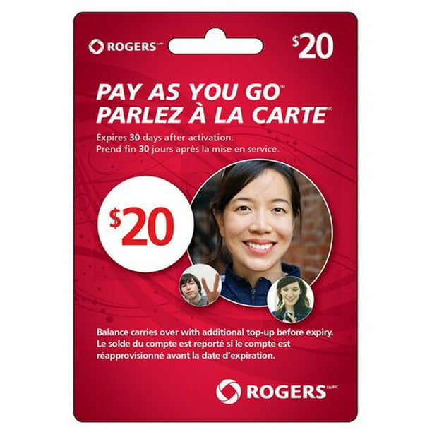 Carte Rogers 20 $