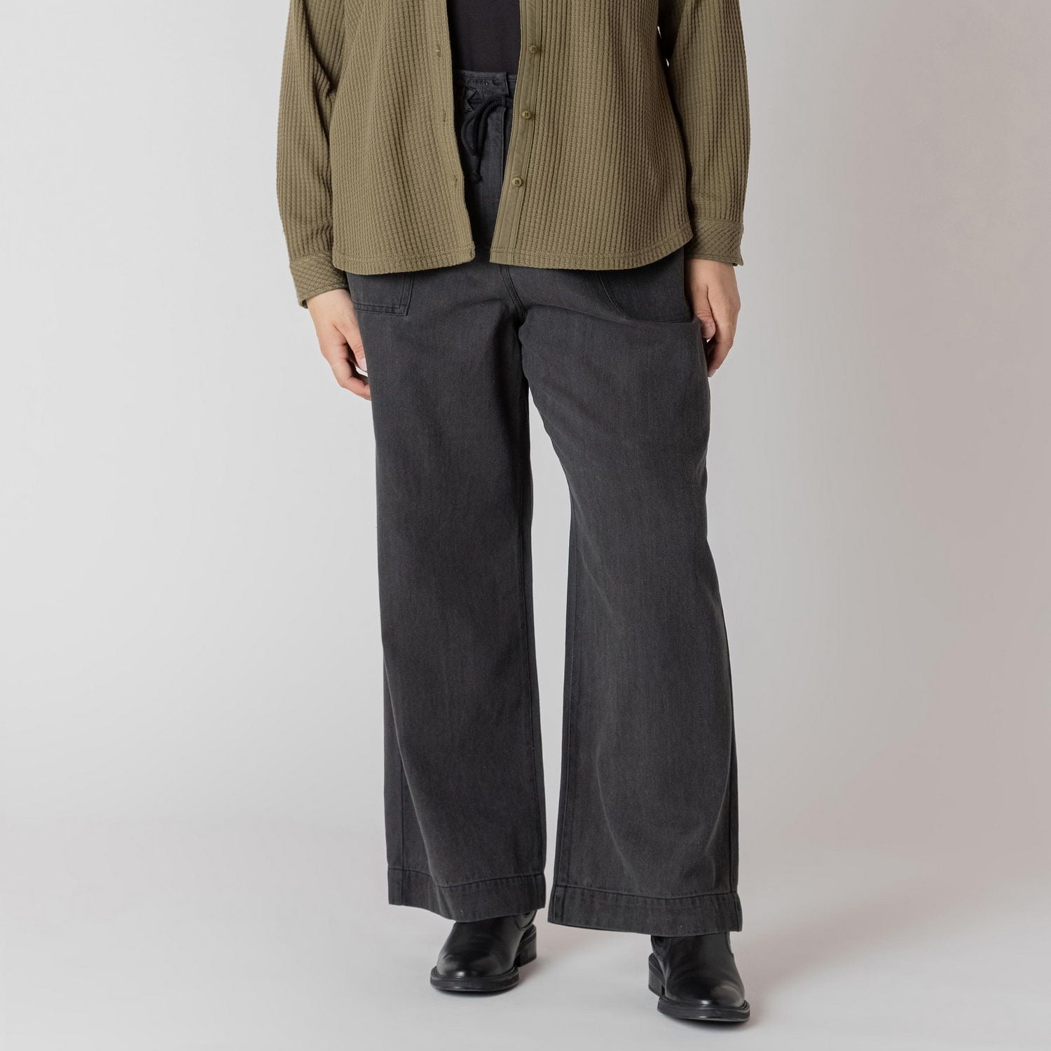 Devoted Pantalon en denim droit avec taille élastique