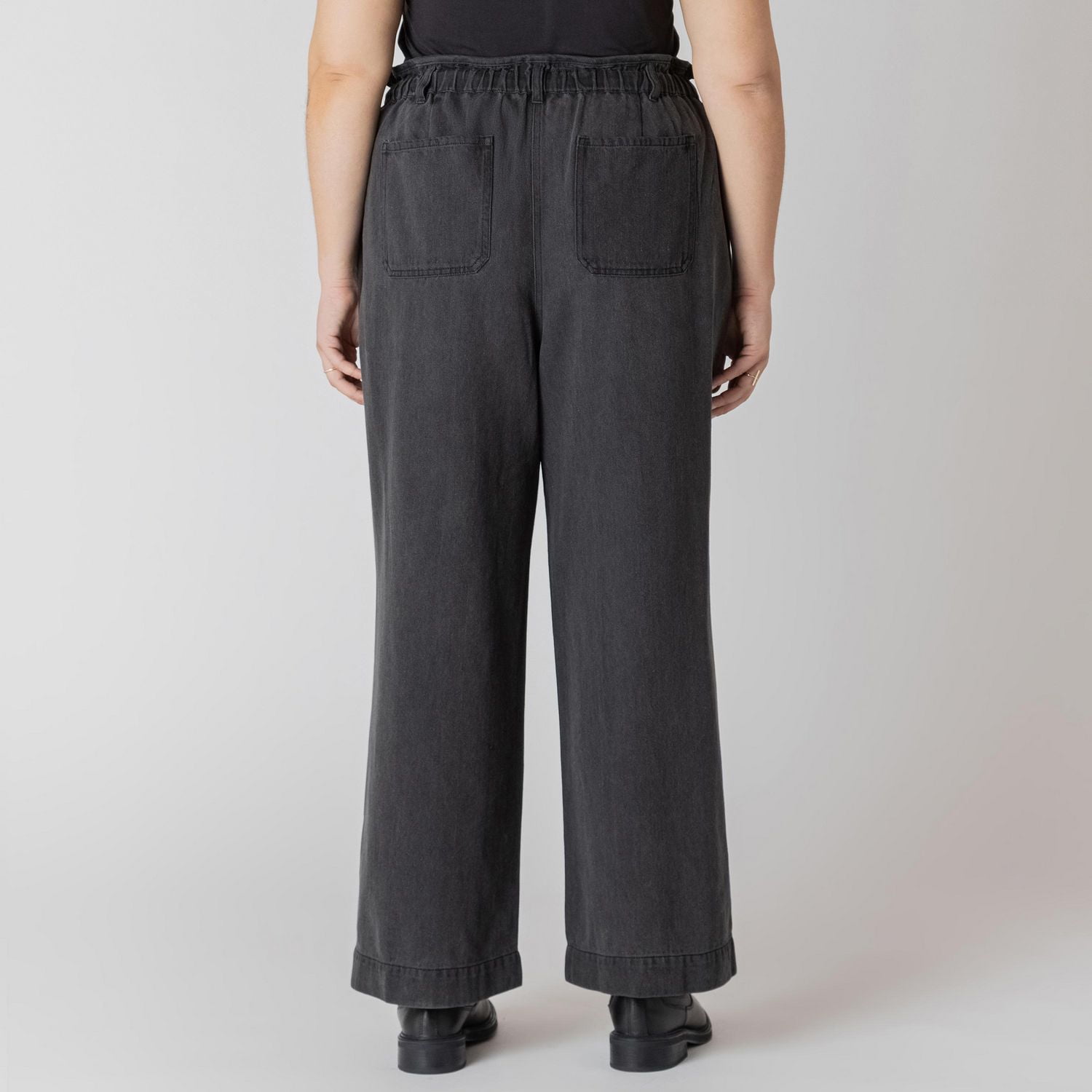 Devoted Pantalon en denim droit avec taille élastique