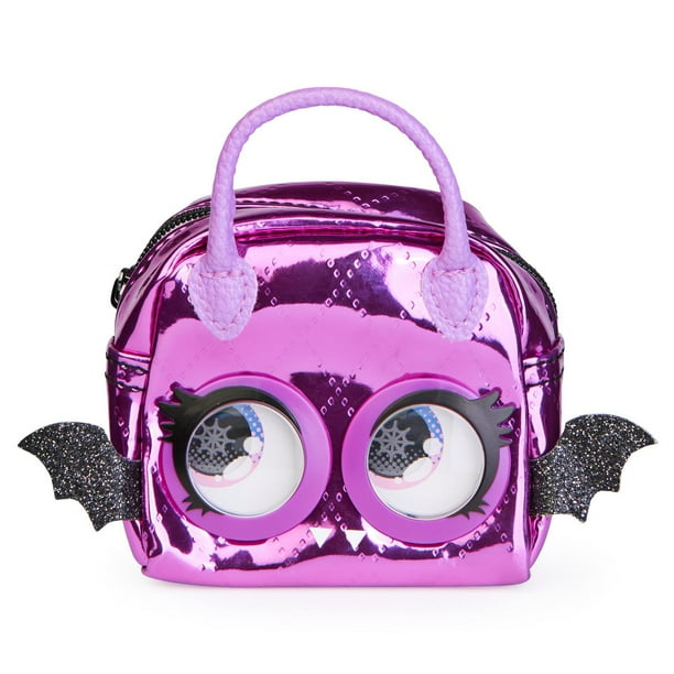 Purse Pets Micros, Baddie Bat Stylish Small Purse with Eye Roll Feature, Kids Toys for Girls Aged 5 and Up