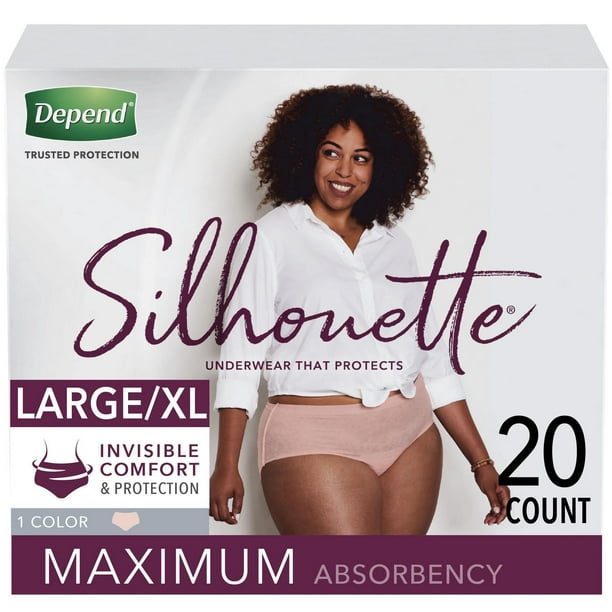Depend Silhouette Incontinence Underwear for Women, Maximum Absorbency 