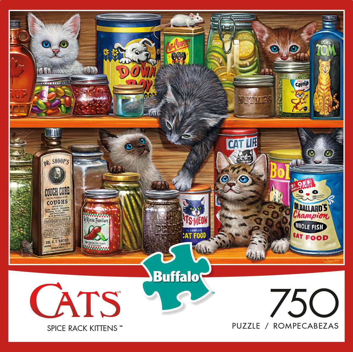 Buffalo Games Cats Series Spice Rack Kittens 750 Piece Jigsaw