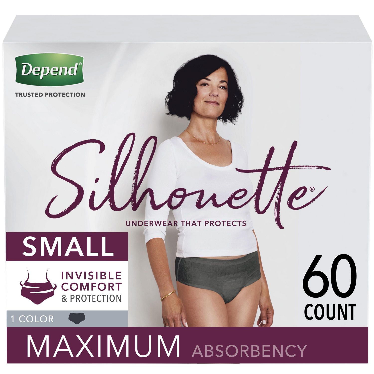 Depend Silhouette Incontinence Underwear for Women - Maximum Absorbency -  Medium