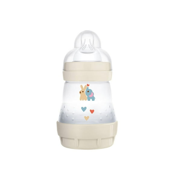 Biberon anti-coliques MAM Easy Start, 160 ml (1 unité), produits essentiels pour nouveau-né, biberons à débit lent avec tétine en silicone, biberons unisexes pour bébé