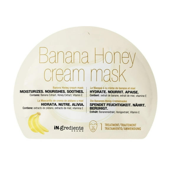 iN.gredients Brand Banana Honey Cream Mask, Moisturize, Nourish, Soothes
