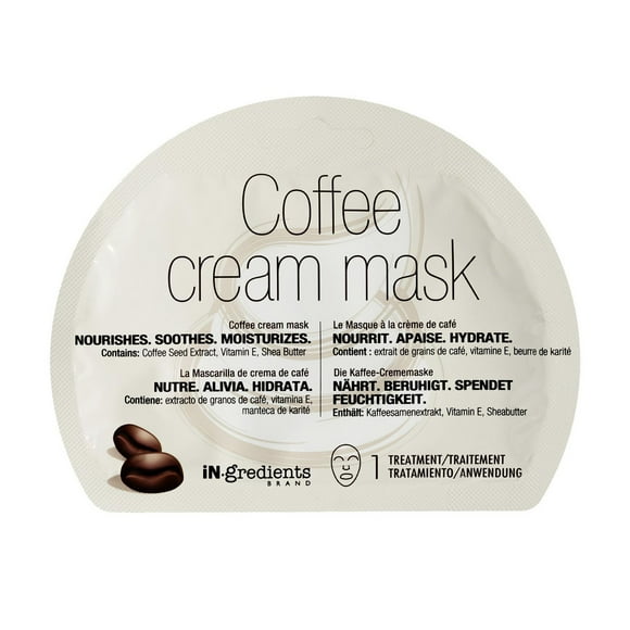 iN.gredients Coffee Cream Mask, Coffee Cream Mask, 1 treatment, Nourish, Sooth and Moisturizes