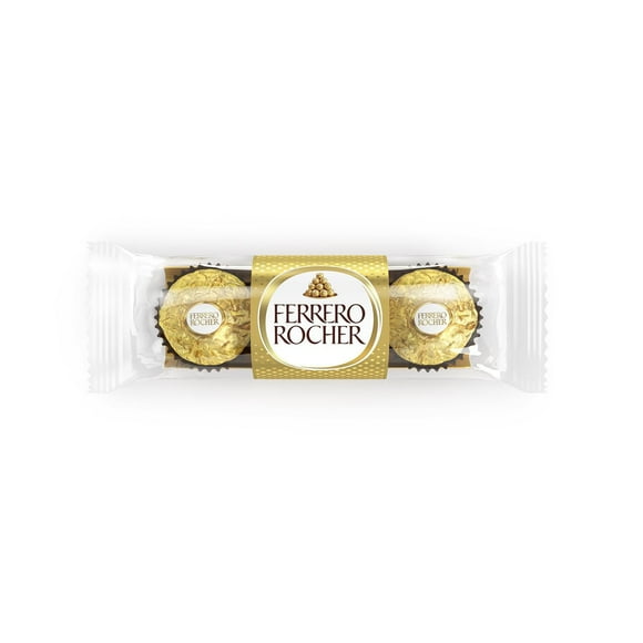 Ferrero Rocher Fine Hazelnut Chocolate, 3 count, 37.5g