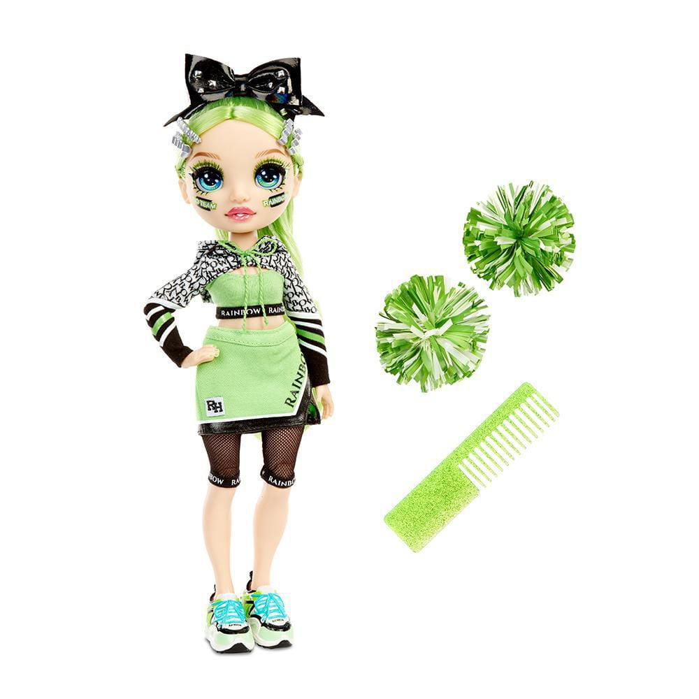 Rainbow High Cheer Jade Hunter – Green Fashion Doll with Pom Poms