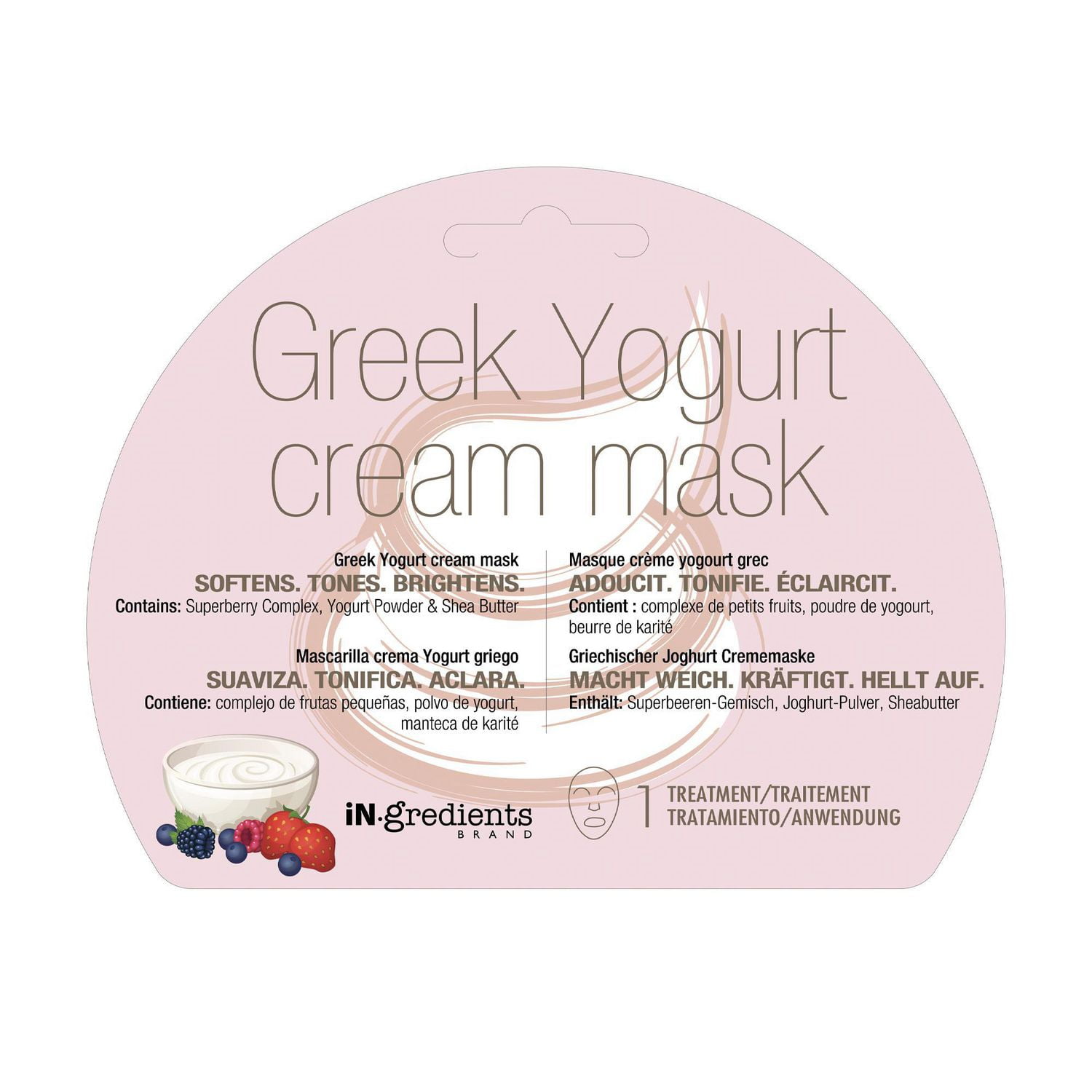 iN.gredients Brand Greek Yogurt Cream Mask Walmart