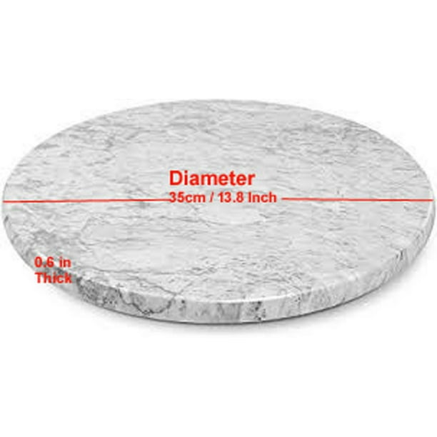 Sunwealth Plateau à pâtisserie rond en marbre 35cm diamètre.