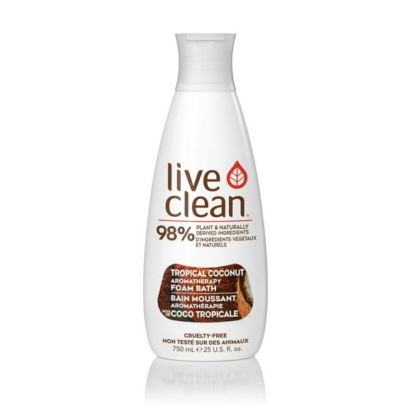 Bain moussant Aromathérapie noix de coco tropicale de Live Clean 750 mL, Bain Moussant