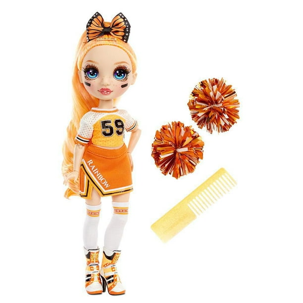 Rainbow High Poppy Rowan : poupée-mannequin orange avec 2 tenues