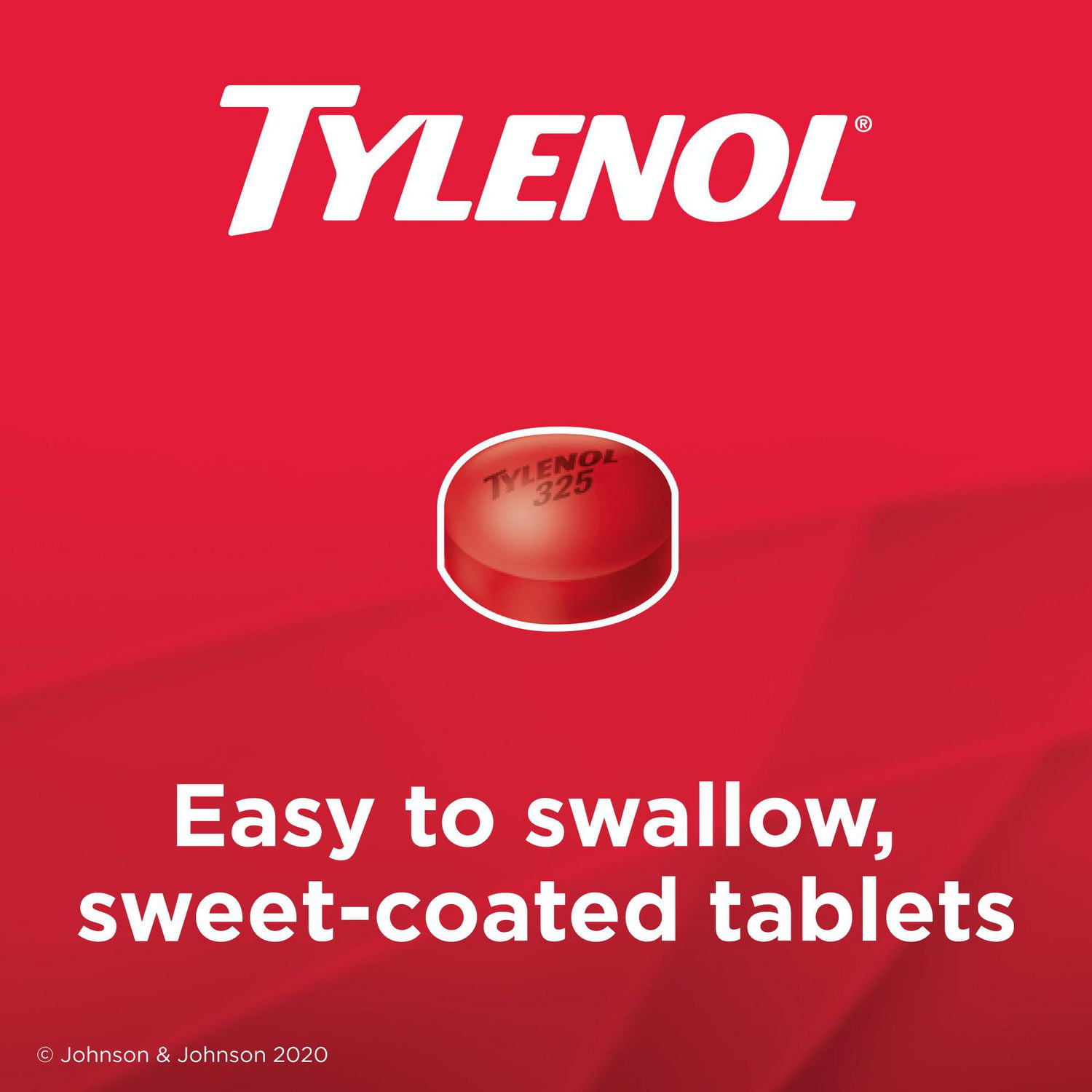Tylenol Regular Strength Pain Relief Acetaminophen 325mg EZTabs, 120 Count