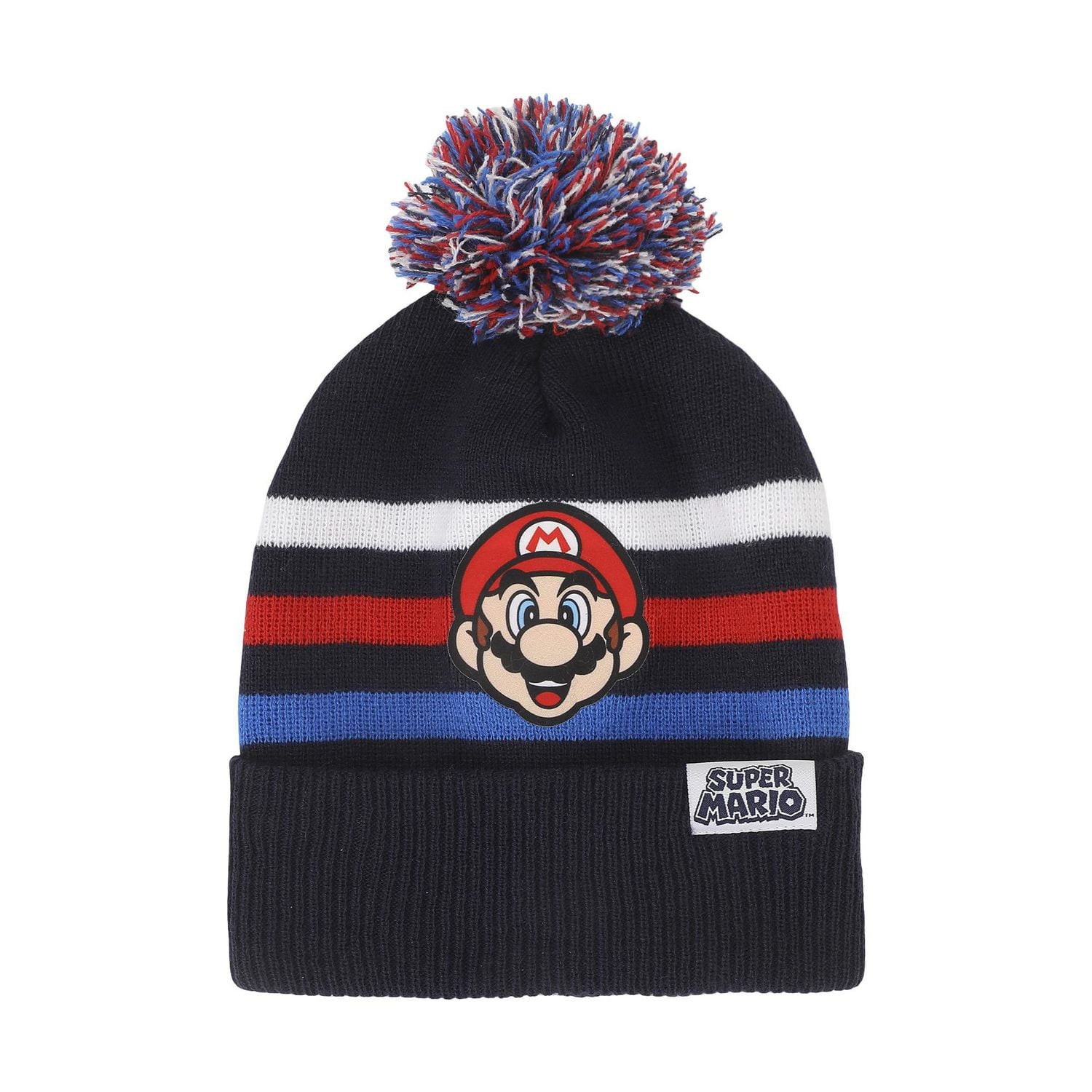 Super Mario Striped Knit Hat and Gloves Set