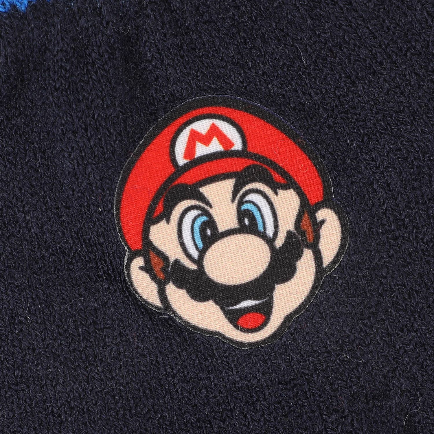 Super Mario Striped Knit Hat and Gloves Set