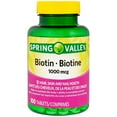 thumbnail image 3 of Spring Valley Biotin, 1000 mcg, 3 of 6