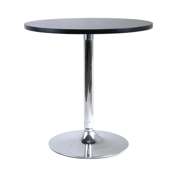 Winsome Table de salle à manger ronde Spectrum de 29 po avec pied en métal