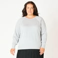 thumbnail image 1 of Devoted Women’s Plus size L/S Raglan Lurex sweater, 1 of 3