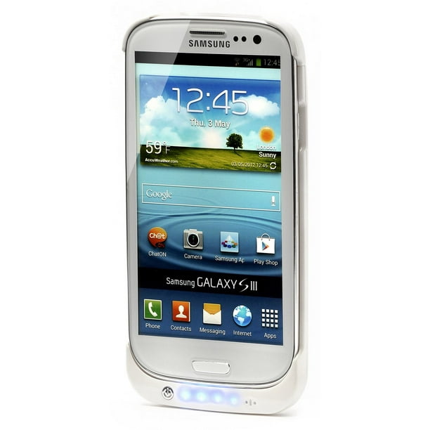 Étui avec alimentation PowerCases pour Samsung S3 - Blanc