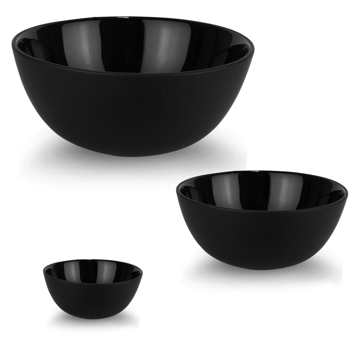 Nero Black Glass Bowl 3 Piece Set Walmart Canada