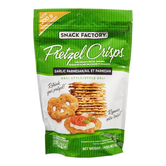 Snack Factory Pretzel Crisps Garlic Parmesan, 200 g