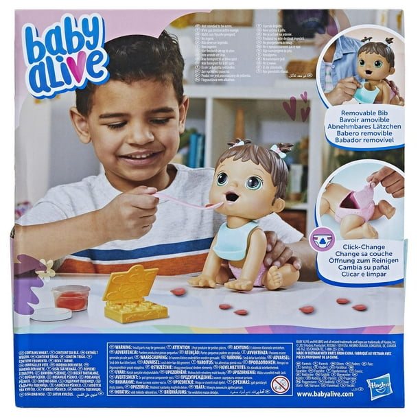 Baby Alive Bébé et sa couche, boit et mouille sa couche, couche  réutilisable en tissu, poupée - Notre exclusivité