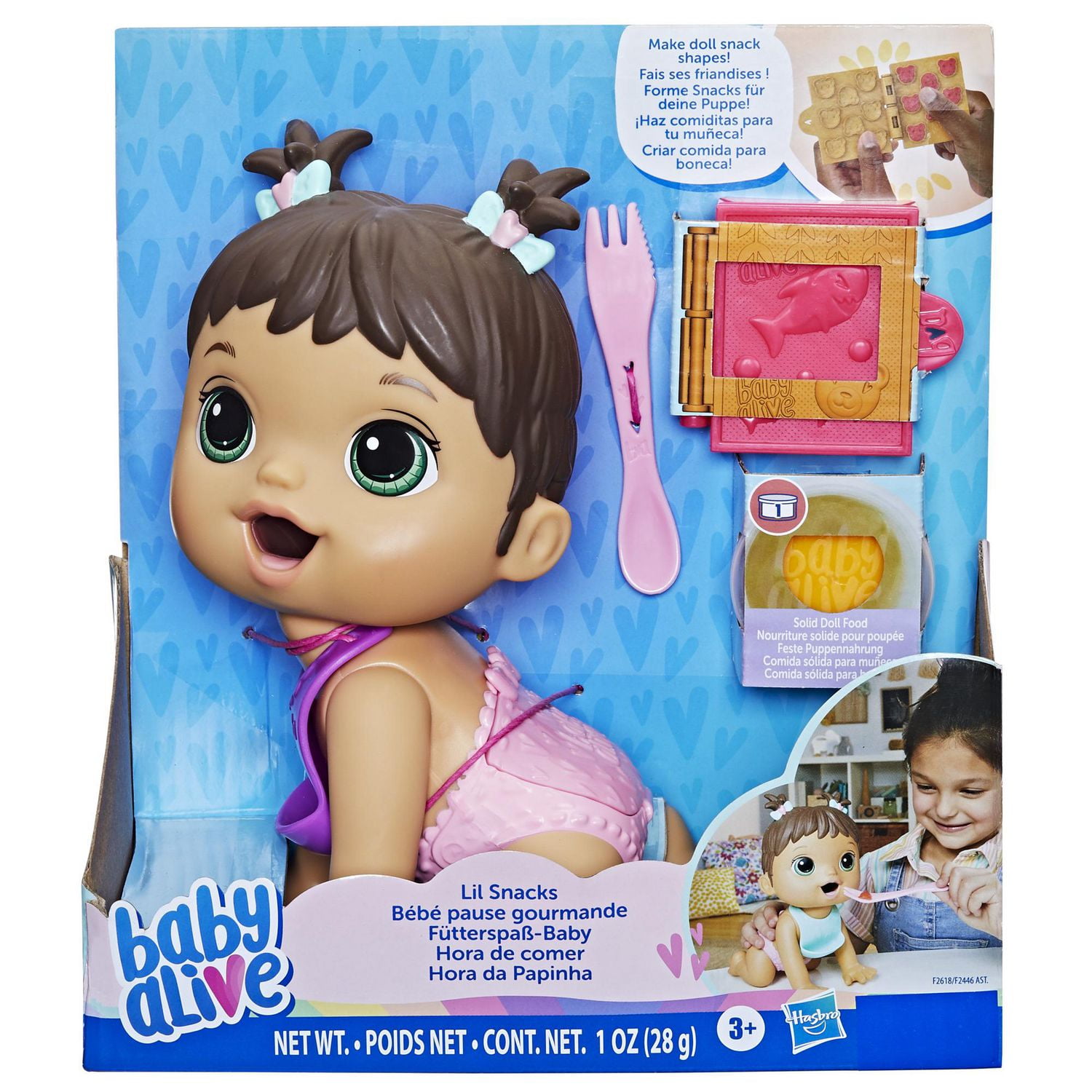 Baby Alive B b pause gourmande mange et fait caca 20 cm moule aliments enfants d s 3 ans cheveux ch tains