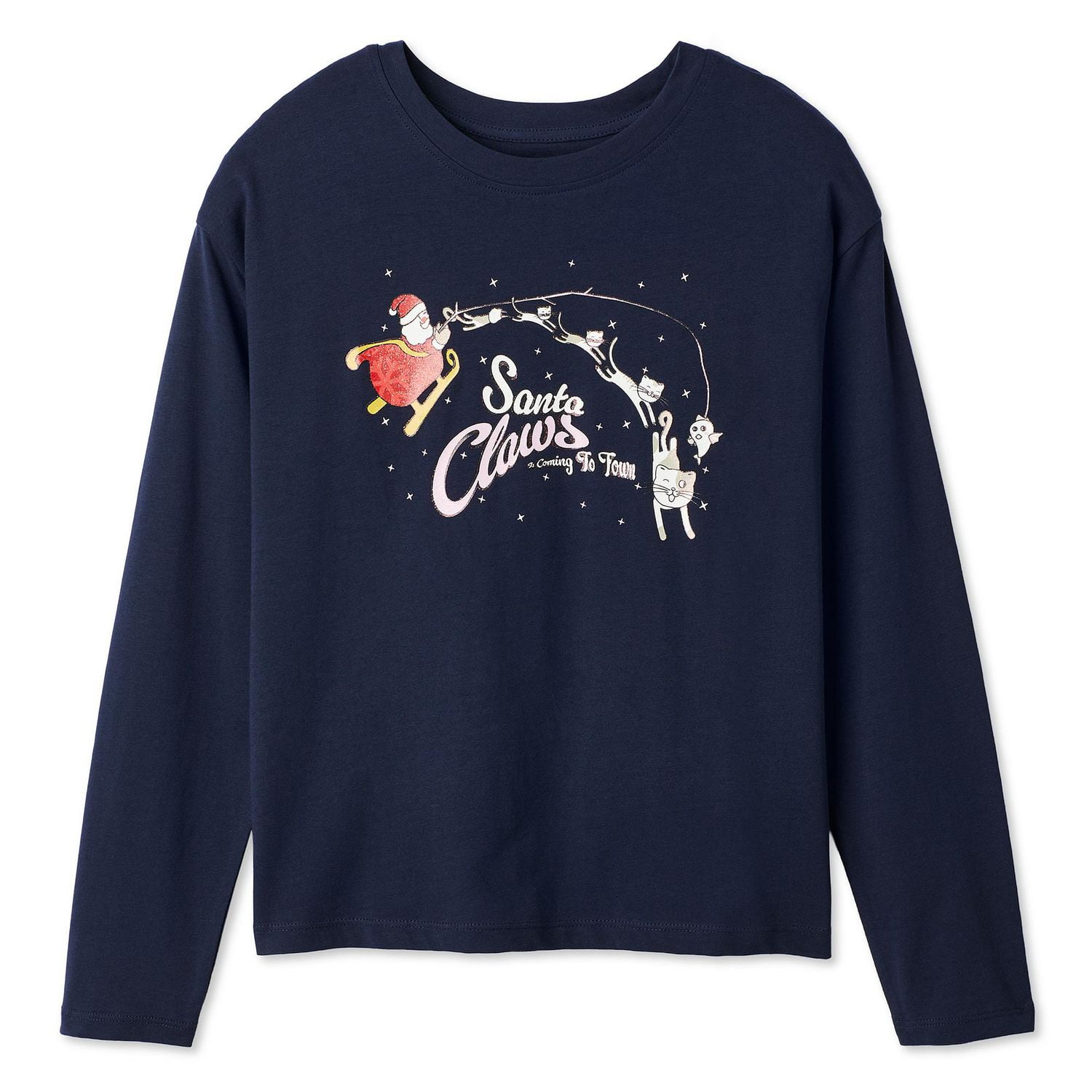 George Girls' Long-Sleeve Holiday T-Shirt