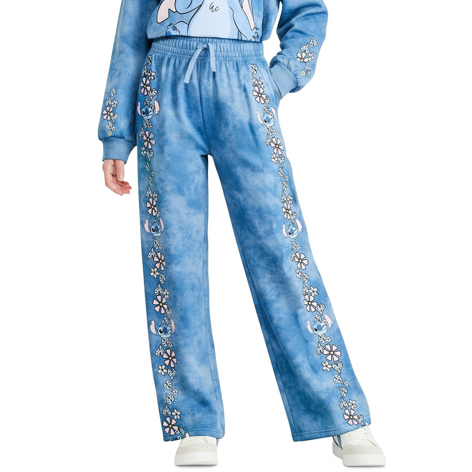 Disney Girls' Stitch Wide Leg Sweatpant